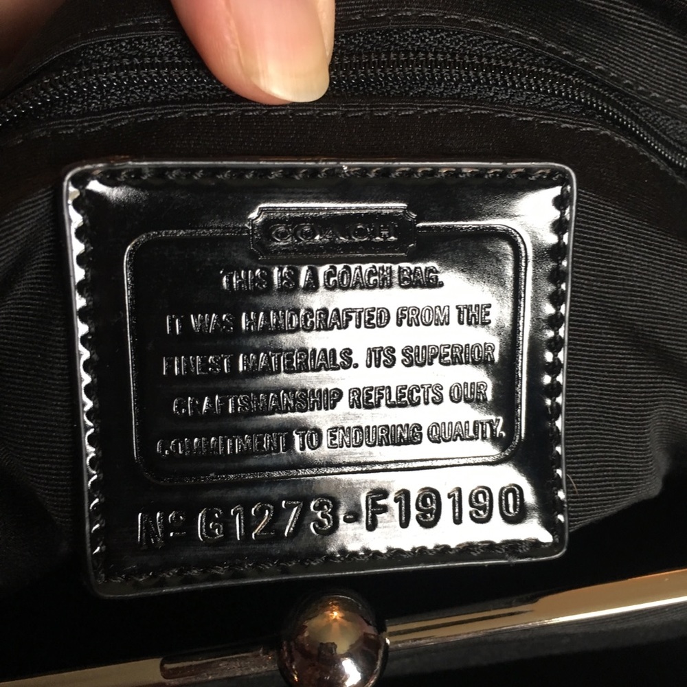 👜👛🐎Coach kisslock🖤🤍🩶 - Picture 6 of 8